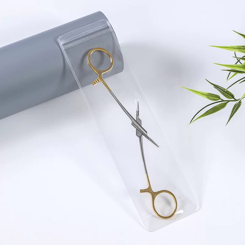 Fiasrel 10pcs pvc transparent long strip self-sealing bag