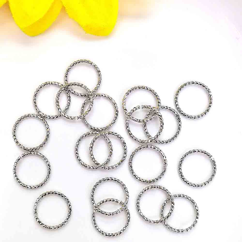 Fiasrel 50pcs 14k gold-plated color-preserving diy open ring