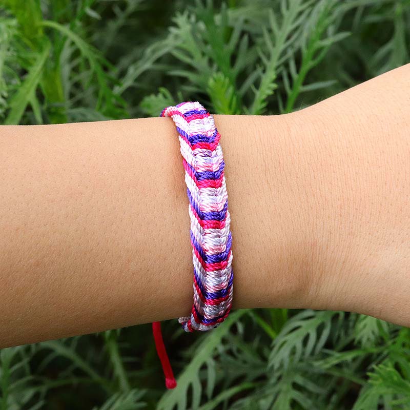 Fiasrel 2pcs Bohemian-style rainbow bracelet