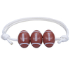 Fiasrel 2pcs Basketball and baseball wax thread woven bracelets