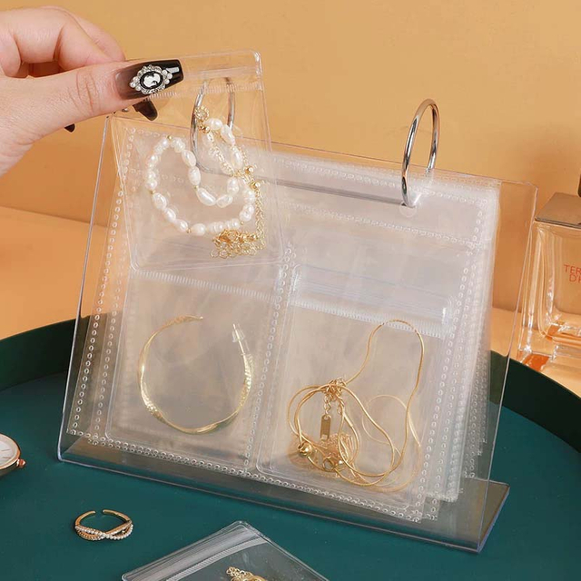 Fiasrel 21.4*14.5cm Portable storage bag for gold jewelry storage book