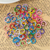 Fiasrel 100pcs Colored open ring accessories