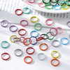 Fiasrel 100pcs Colored painted open ring