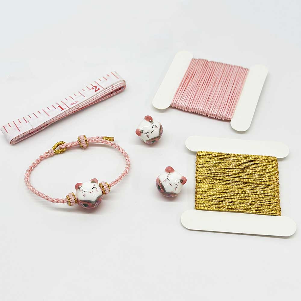 Wholesale Lovely Colorful Lucky Cat Bracelet Thread Kit