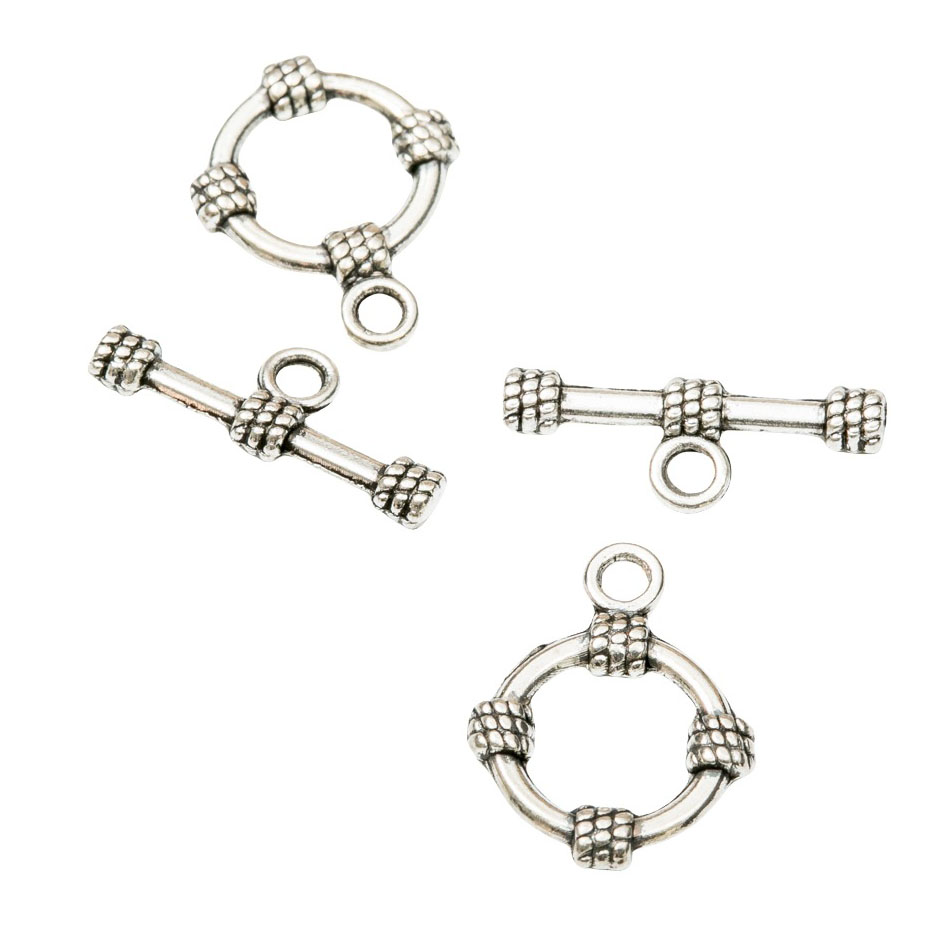 Fiasrel 10pcs DIY Handmade Jewelry Findings Round OT Rope Buckle Assembly Simple Bracelet Connection Clasp Accessories