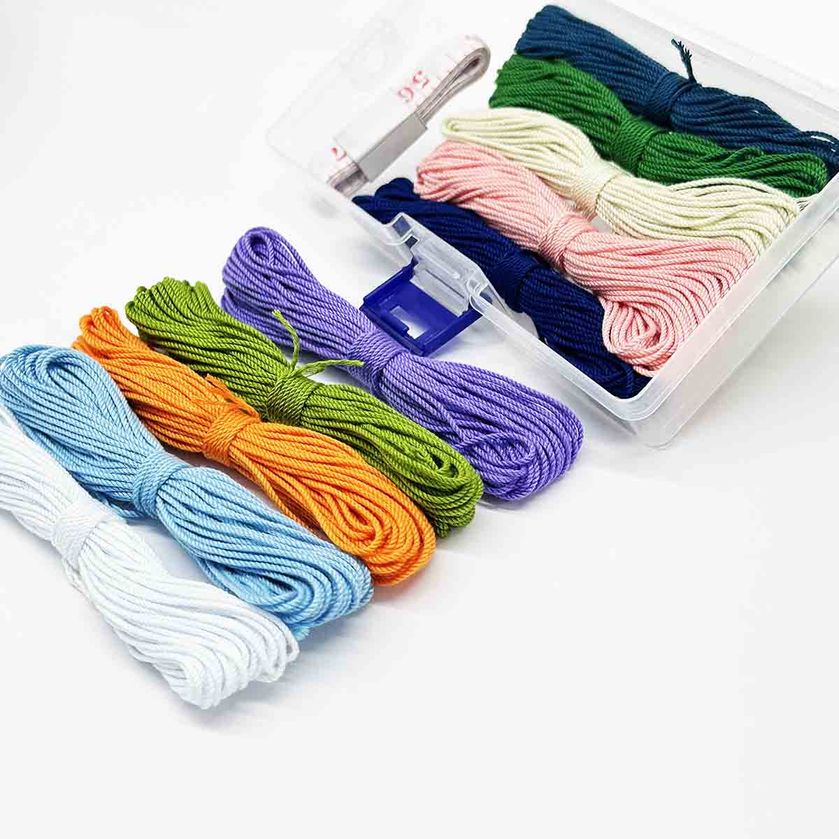 Fiasrel 10color 1MM 10Yards Colorful Twisted Cotton Rope DIY Jewelry Making Cotton Cord Kit