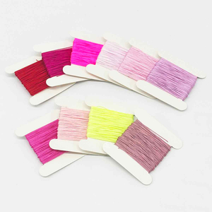 Fiasrel 10yards/lot 0.6mm 10pcs Pink Series DIY Jewelry Jade Thread Knot Beading String