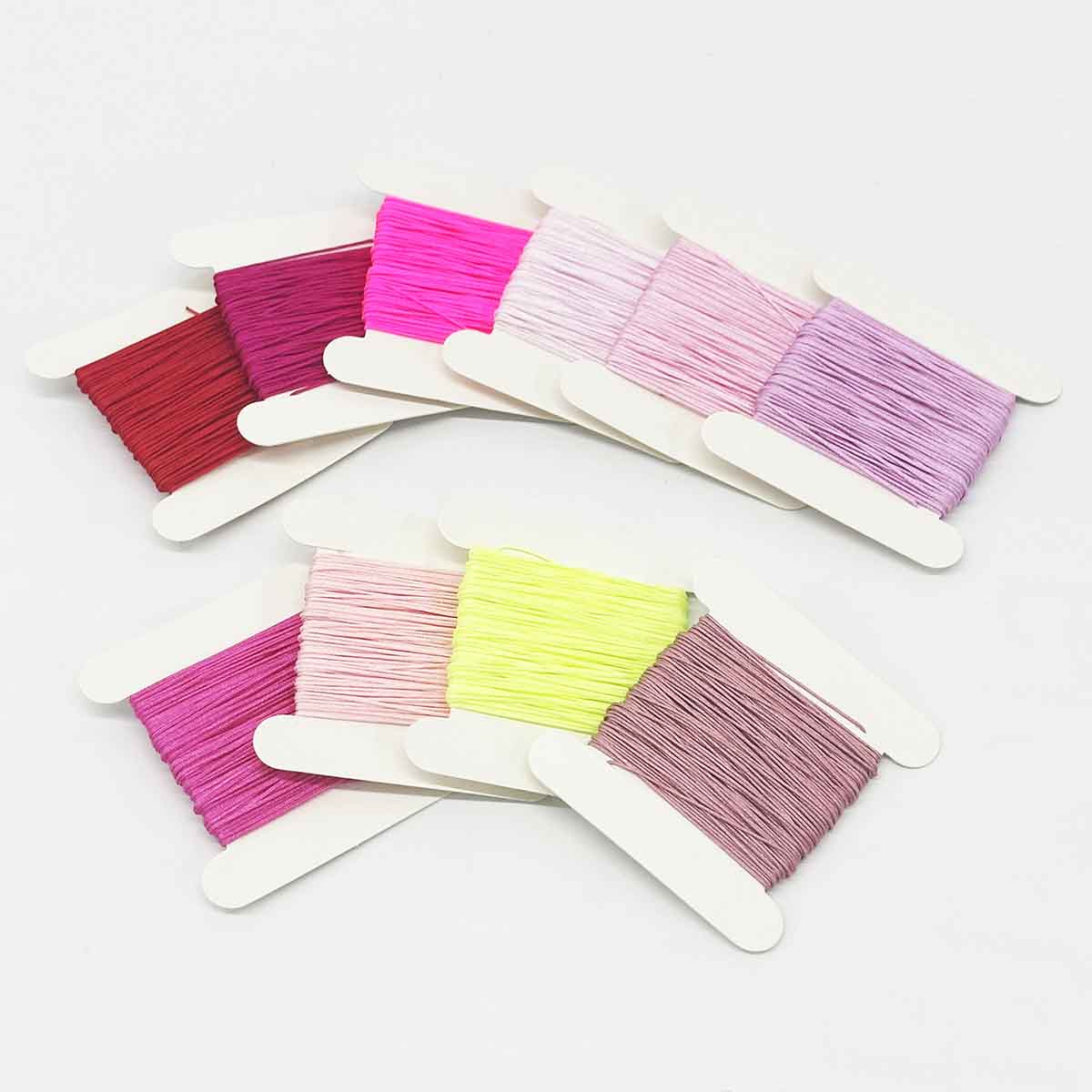 Fiasrel 10yards/lot 0.6mm Colorful Braided Nylon DIY Material for Jewelry Making