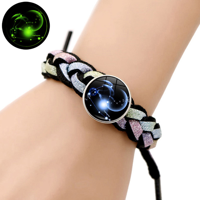 Fiasrel 12 Zodiac Signs Braided Bracelets for Couple