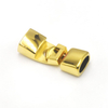 Fiasrel 2pcs 10 * 6mm Stainless Steel End Clasps Connectors Hooks Bracelets Surface Snap Lock Clasp Toggle Clasps