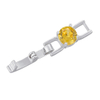 Fiasrel 2pcs Fashion Jewelry Accessories Silver Gold Plated Copper Flower Heart Connector Clasp