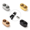 Fiasrel 5pcs Stainless Steel Bracelet Slide Charms with Double Hole 13.5 * 7.5mm