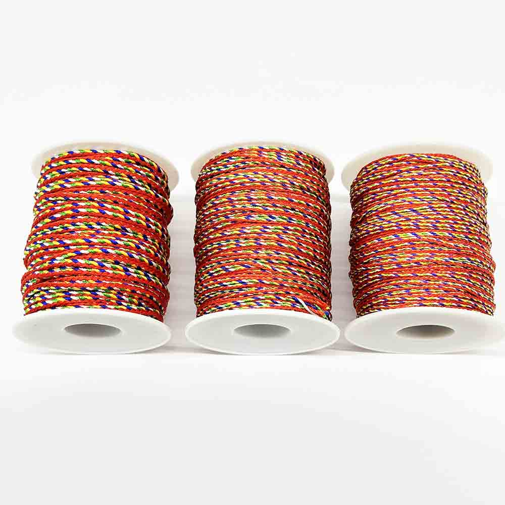 Fiasrel 1.5mm 2mm 2.5mm DIY Five-color Thread String for Bracelet Necklace Making