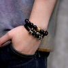 Fiasrel Jewelry Multilayer PU Braided Leather Rope Stainless Steel Beaded Bracelet 12 Zodiac Sign Bracelet