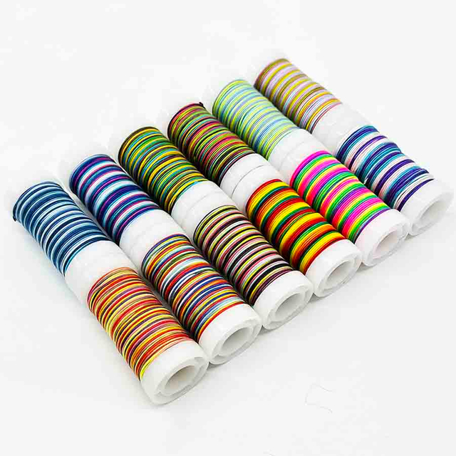 Fiasrel No.72 0.8mm 12rolls/set Gradient Series Jewelry Making Jade Thread Knot Beading String
