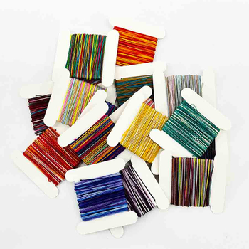 Fiasrel 9 Strands Gradient Colorful Wax Cord Rope Nylon Weaving Thread for Bracelet Handmade Craft Jewelry String