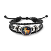 Fiasrel 12 Zodiac Bracelet Mens Bracelets Handmade Charm Leather Bracelet