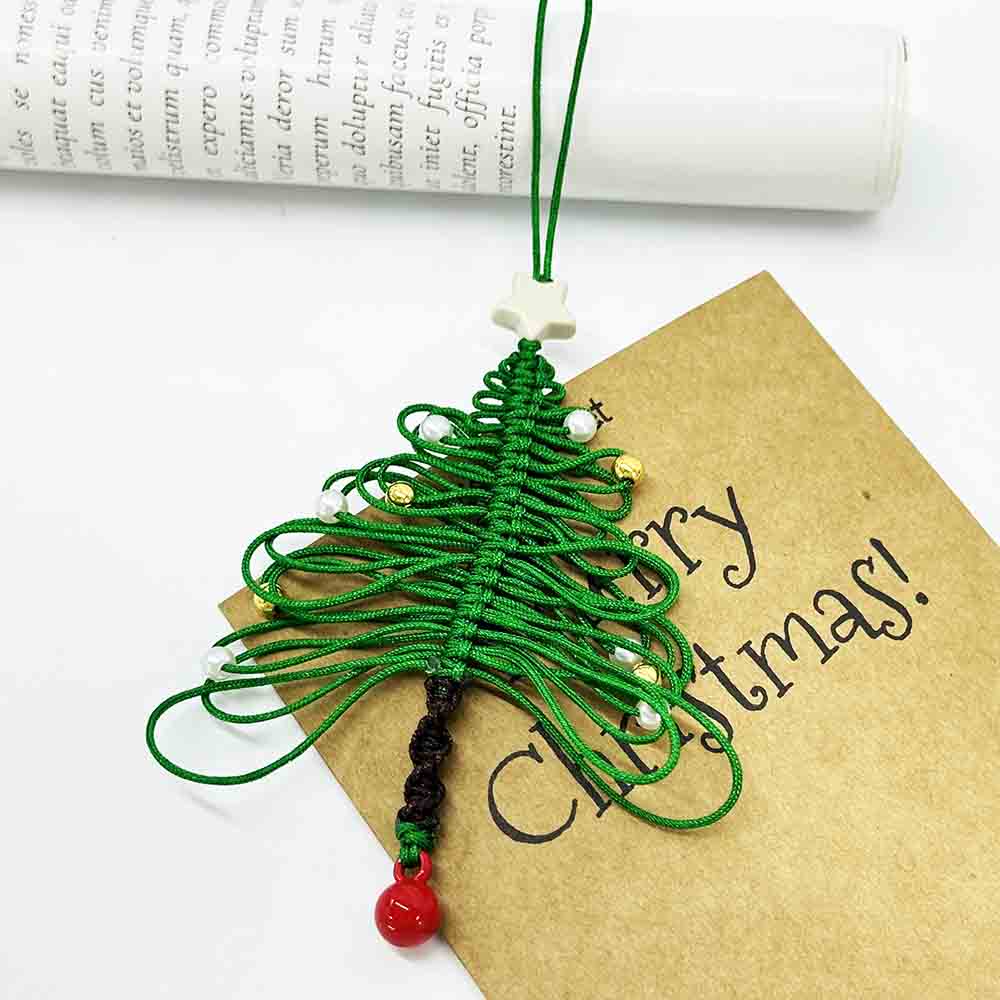 Fiasrel Macrame Hanging Woven Christmas Tree Ornament Handicraft Gift