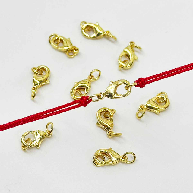 Fiasrel 10pcs Lobster Spring Clasp for Bracelet Necklace Jewelry Making 