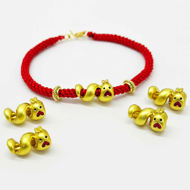 Fiasrel 14K gold Plagted Snake Beads 10*17mm