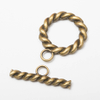 Fiasrel 10pcs DIY Jewelry Making Necklace Hooks Bracelets Connectors Simple Twist OT Toggle Clasp