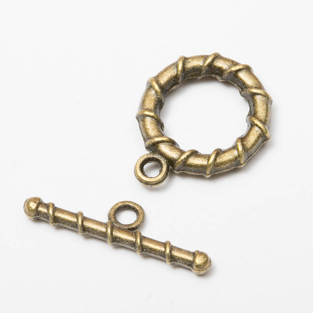 Fiasrel 10pcs Alloy OT Toggle Clasp for Beaded Necklace Bracelet Accessories