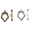 Fiasrel 10pcs Silver Plated Toggle Clasp T-O Clasp Metal Charms Jewelry