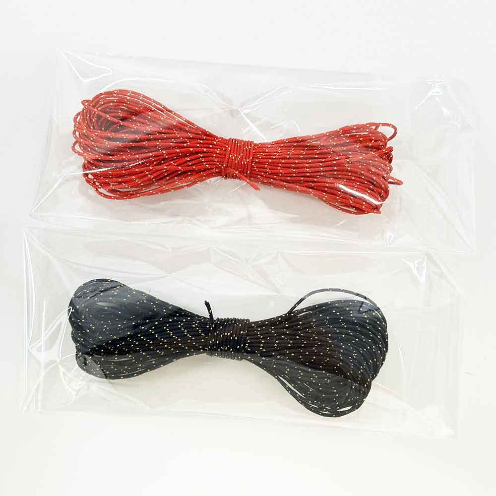 Fiasrel 5meters 0.8mm Red Black Jade Thread with Gold Thread