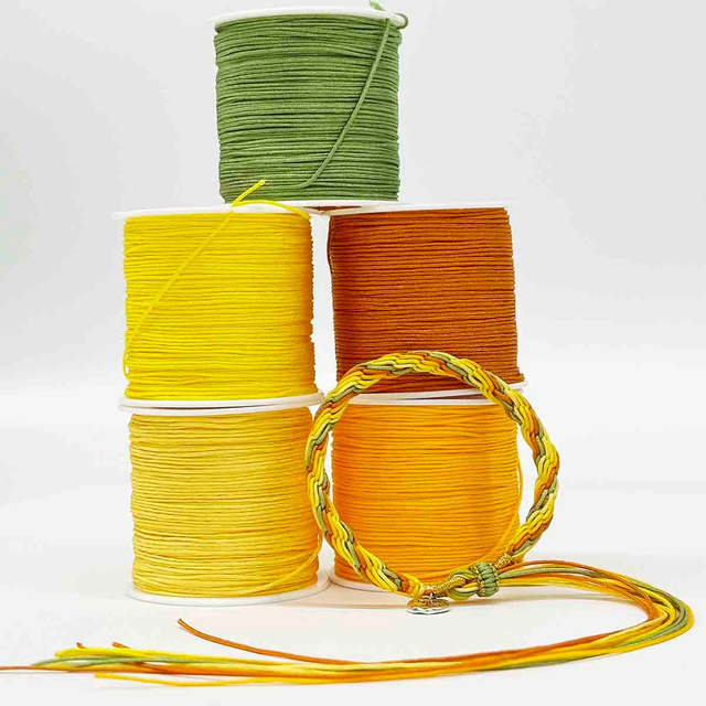 Fiasrel No.72 0.8mm 5rolls 43yards/roll Orange Soda Series Nylon Cord Wire Chinese Knot String Knit Ropes Jade Thread