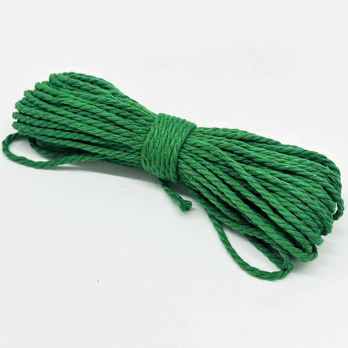 Fiasrel 2mm Diameter 10Yards Long Cotton Polyester Strings Rope Macrame Braided Cord