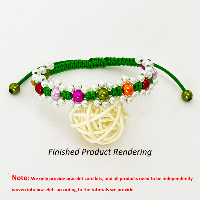 DIY Handmade Woven Green Braided Rope Bracelet Thread for Bracelet Making