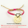 Sweeet Heart Shape Braided Bracelets Women Handmade Braided Rope Bracelet Thread Package