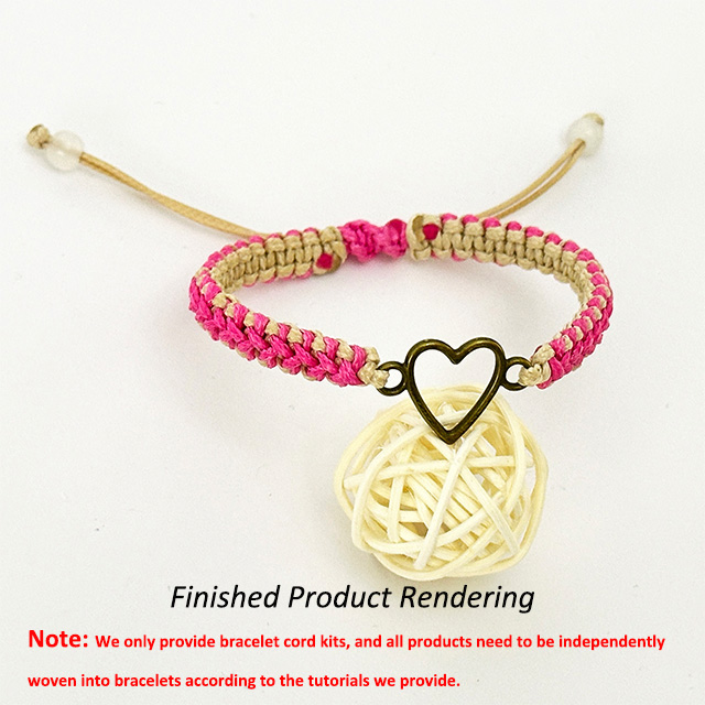 Sweeet Heart Shape Braided Bracelets Women Handmade Braided Rope Bracelet Thread Package