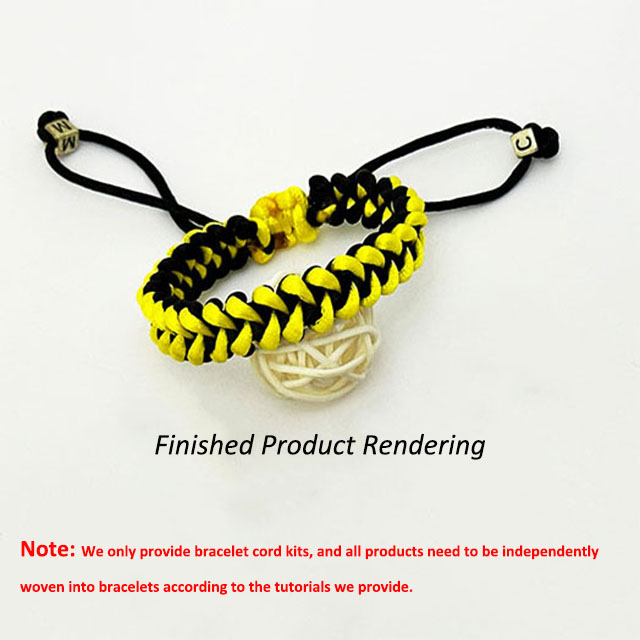 Black and Yellow Dragon Knot Bracelet Thread