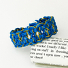 Hand Rope Braided Bracelet Blue and Gold Thread for Making Bracelet