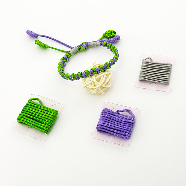 New Simple Colorful Handmade Green Purple Adjustable Bracelet Women Men Thread Package