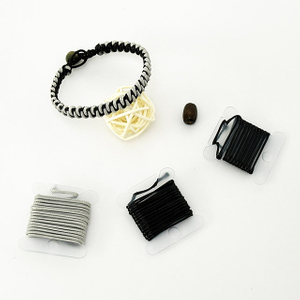 Handmade Braided Black Grey Thread String Women Charm Lucky Rope Adjustable Friendship Thread for Making Bracelet