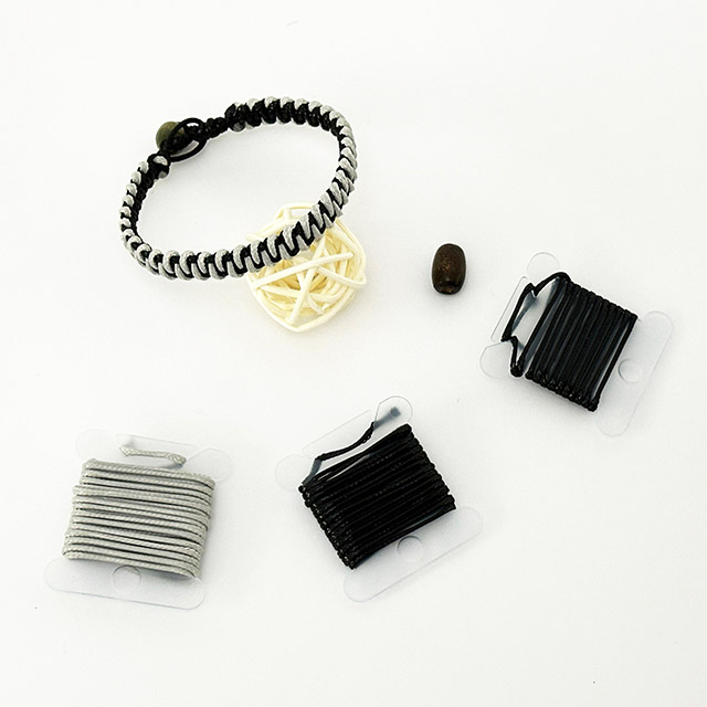 Handmade Braided Black Grey Thread String Women Charm Lucky Rope Adjustable Friendship Thread for Making Bracelet