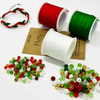 Fiasrel Christmas Thread Kit: 0.6/0.8/1.0/1.5mm 5-20yards Nylon Knot Macrame Cord Rope for DIY Bracelet Necklace Jewelry Making Craft Supplies