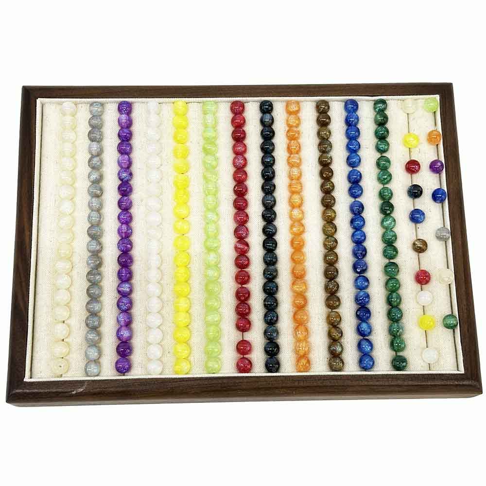 Fiasrel 10pcs DIY 8-20mm Colorful Acrylic Starry Sky Shining Beads for Jewelry Making