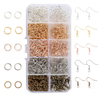Fiasrel DIY Jewelry Accessories 10 Grid Earrings Hooks Jewelry Set Ear Hook Open Ring Pliers