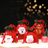 Fiasrel 2pcs Christmas Gift Bag Santa Claus Apple Bag Christmas Eve Comprises Fruit and Candy Gift