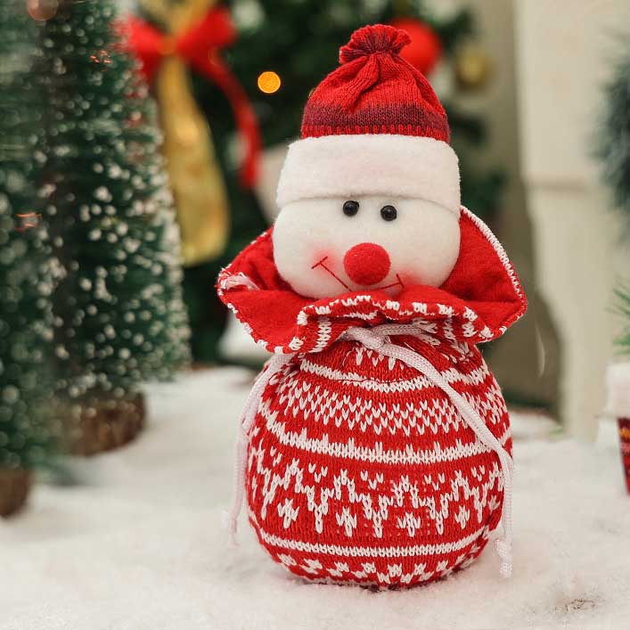 Fiasrel Drawstring Pouches Christmas Eco-friendly Cotton Bag Reindeer Santa Sacks Christmas Gift Drawstring Bags