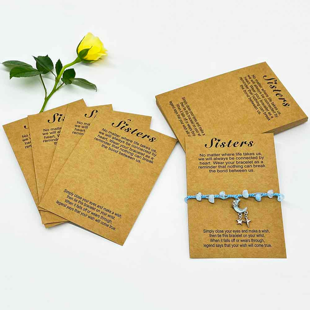 Fiasrel 20/50/100pcs Necklace Display Cards Bracelet Kraft Paper Card Jewelry Cards