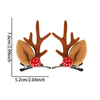 Fiasrel 1Pair Christmas Hair Clips Reindeer Antlers Xmas Hairpins Deer Antler Hair Clip for Christmas Decorative