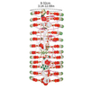 Fiasrel 12pcs Santa Claus Elk Bell Woven Adjustable Festival Christmas Gift Bracelet Kit