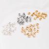 Fiasrel 20/50pcs Brass Clasp Connector Curved Moon Positioning Spacer Crimp Buckle Bracelet Accessories for Jewelry Making