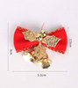Fiasrel 5/20pcs Mini Bow Christmas Tree Decoration Christmas Bow Bell Handmade Ribbon Hanging