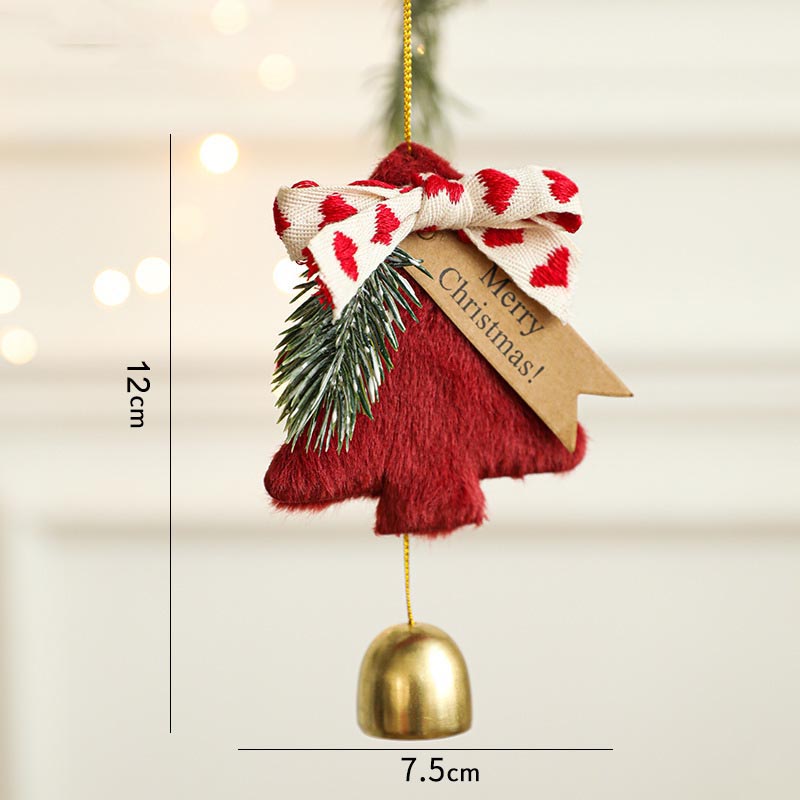 Fiasrel Christmas Braided Rope Braided Bell Door Hanging Wall Hanging Christmas Tree Pendant
