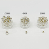 Fiasrel 6/8/10mm 100pcs/bag Silver Plated Big Hole Round Beads for Jewelry Making
